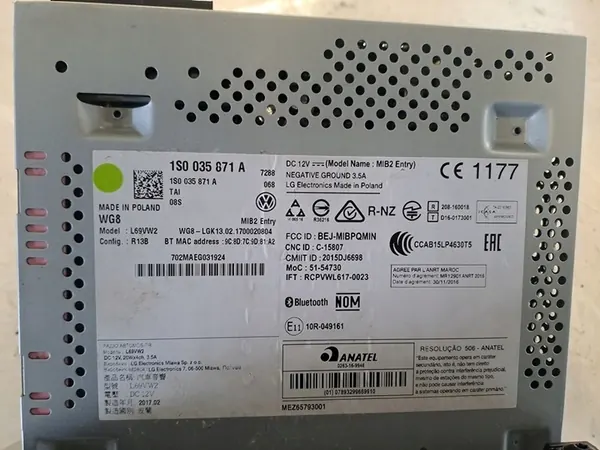 Klimaanlagen-Radiopanel Volkswagen OE 1S0035871 image 2