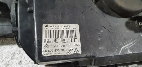 Farol esquerdo Citroen C6 I Xenon completo OEM image 8