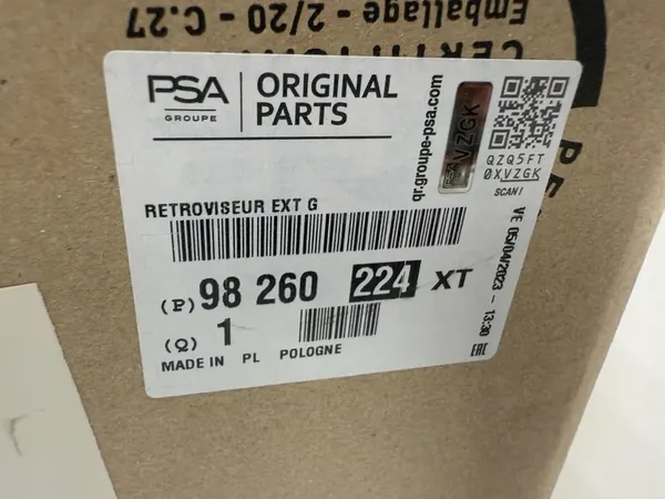 Specchio Anteriore Sinistro Opel Corsa F 6 Pin OEM image 8