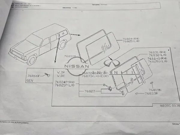 Nissan Patrol Y60 linke hintere Karosseriescheibe - OEM-Qualität image 9