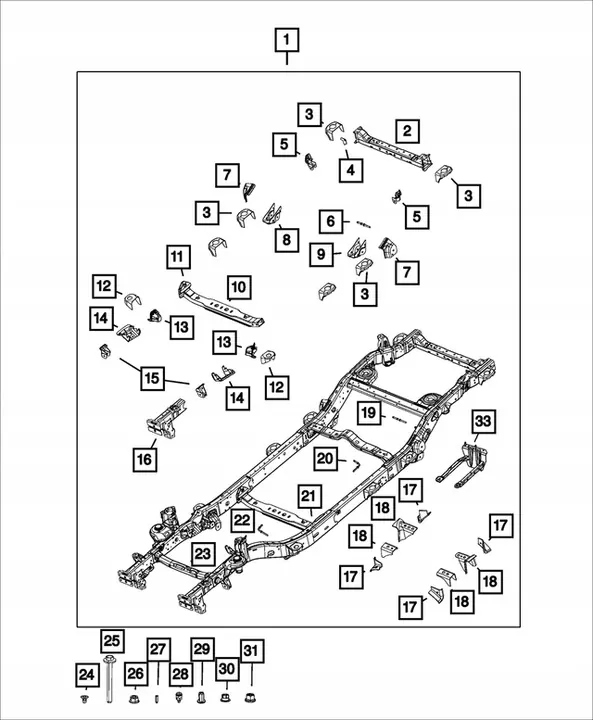 Support de bras de contrôle inférieur Jeep Wrangler JL 2018+ image 2