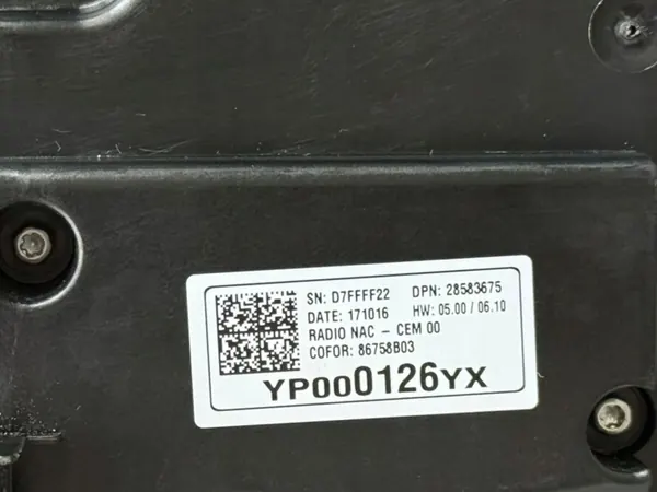 OEM YP000126YX radio-näyttö Opel Crossland X 2018 image 6