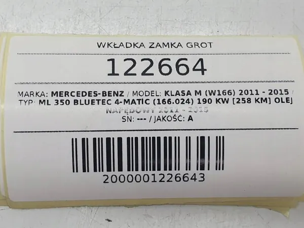 OEM AUST122664 Verrou Portière pour Mercedes W166 ML image 8