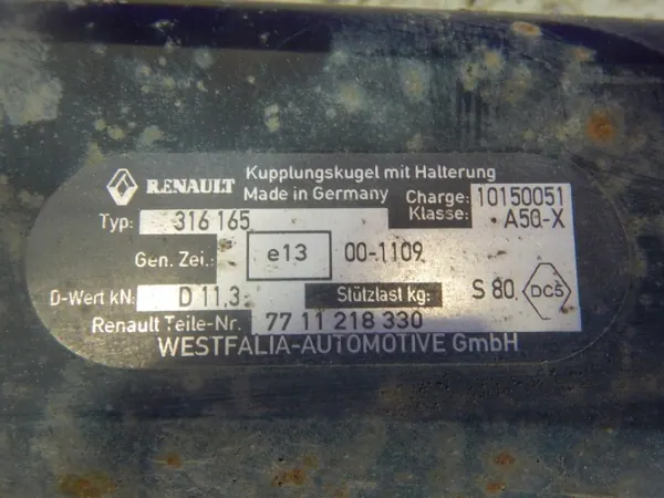 Renault OE Zawada-250215- Trekhaak voor Espace IV 2002-2006 image 6