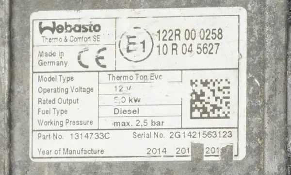 Chauffage stationnaire Webasto OEM 1317413B Opel image 6