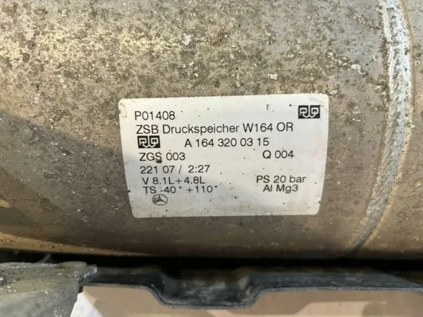 Mercedes Lufttank OEM A1643200315 - Gebraucht image 4