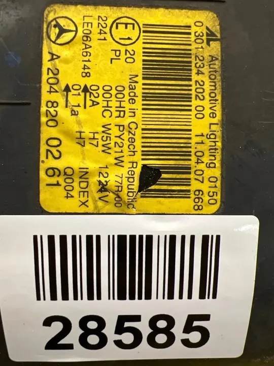 Rechter Koplamp Mercedes C-Klasse W204 A2048200261 image 2