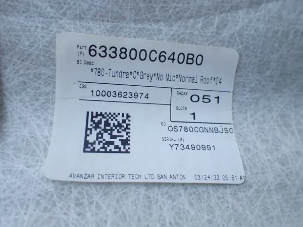 OEM 633800-C640B0 Dachhimmel für Tundra Double Cab image 3