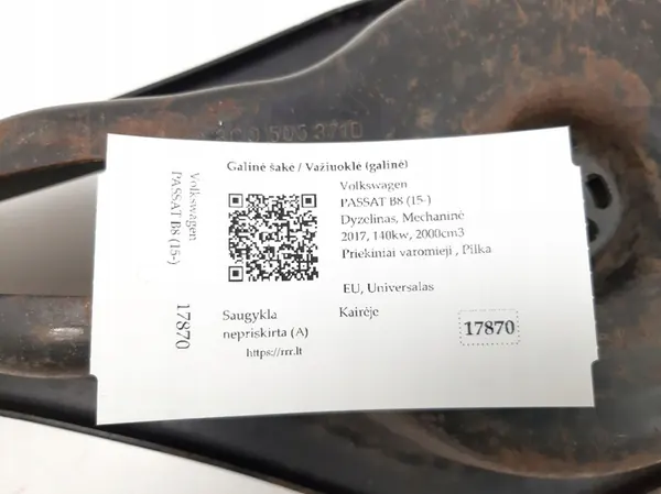 Volkswagen OE 3Q0505371D Braccio di Sospensione image 6