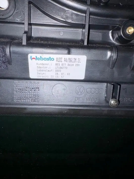 Komplettes Schiebedach OEM 8E5877041N für Audi A4 image 3