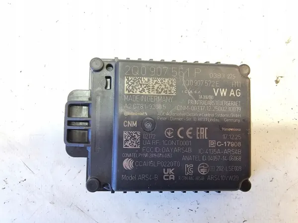 OEM 2Q0907561P Radarmodul för Audi VW Grupp image 3