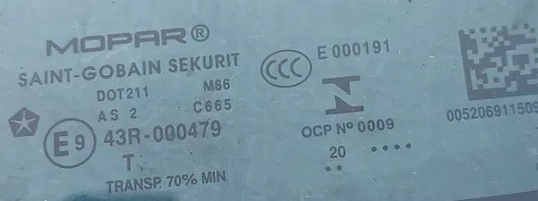 VITRE DE PORTE AVANT GAUCHE JEEP RENEGADE 20 21 OEM KCV66CTR55T image 2