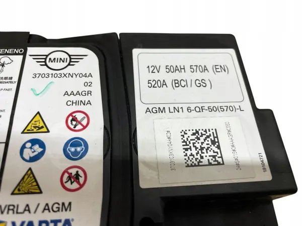 Bateria AGM Start-Stop OEM AKUMULATOR 12V 50AH 570A MINI NR144 image 4