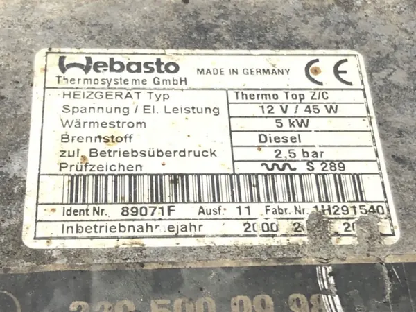 Webasto Heizung OEM 2205000998 für Mercedes W220 image 5