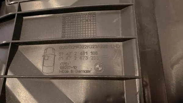 BMW OEM 2461168 rubber vloermatten set voor G20 G21 G22 G23 G26 image 6