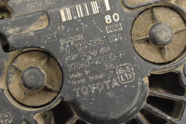 ALTERNATOR 80A TOYOTA COROLLA E12 AVENSIS T25 27060-0D030-F image 6