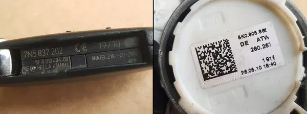 Sytytyskytkin + Avain / VW Audi Seat Skoda / 1K0905851B image 3