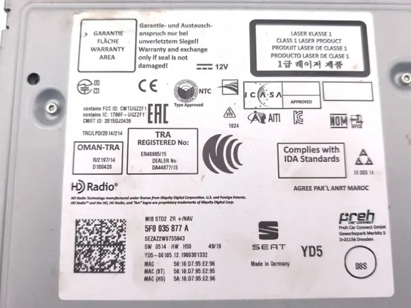 Module navigation SEAT Leon OEM 5F0035877A image 9