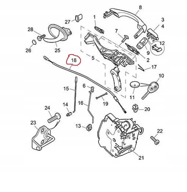 OEM FQZ000220 Dörrhandtagslänk Fram Vänster/Höger image 5