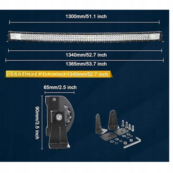 OEM B095W8T2KK Barra LED 130cm Tripla Fileira image 5