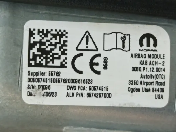OEM 00505745150 Vasen polvi-ilmatyyny Alfa Romeo Tonale image 3