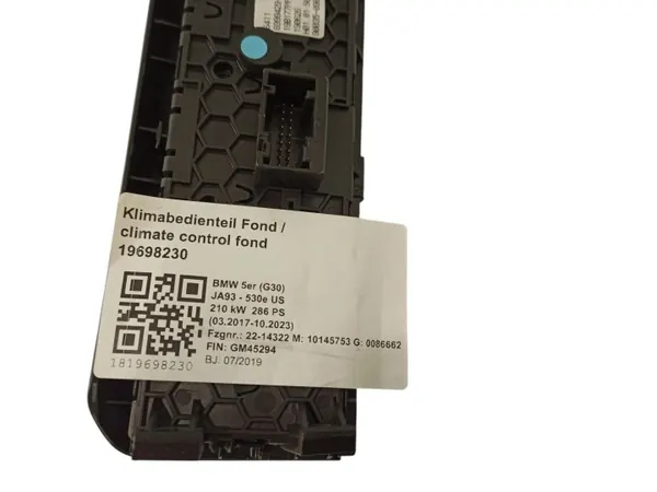 Panneau climatisation BMW OEM 64116999429 - Occasion image 4