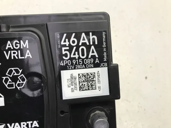 Batería AGM Skoda Elroq 2025 46Ah 540A OEM 4P0915089A image 6