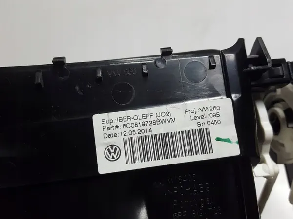 Rejilla de ventilación central OEM 6C0819728B para VW Polo image 5