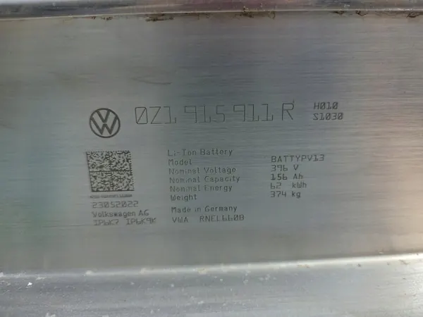 Skoda Enyaq Batteri OEM 1EA804842T 62kWh Begagnad image 7