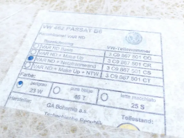 Volkswagen OE Techo OEM 3c9867501cs - Usado image 6