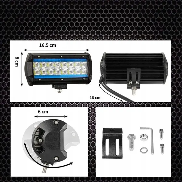 OEM B07V1TH4DH LED-työvalot 7" 24000LM 2 Kappaletta image 6