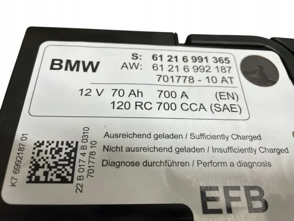 Batterie EFB OEM 6991365 12V 70Ah 720A pour BMW image 4