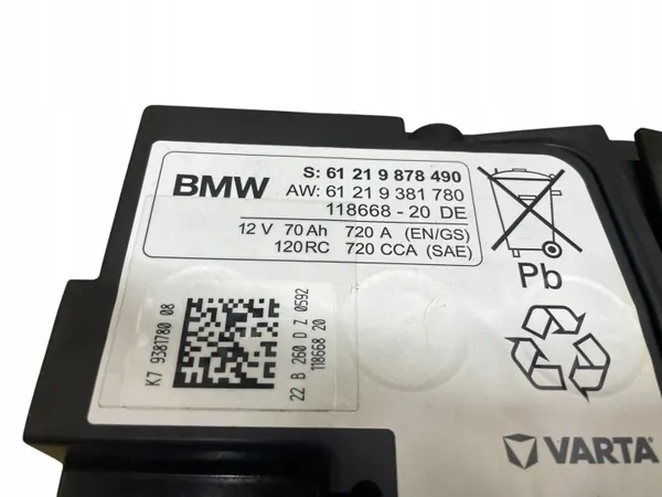 Batterie AGM OEM 9878490 12V 70Ah pour BMW image 4