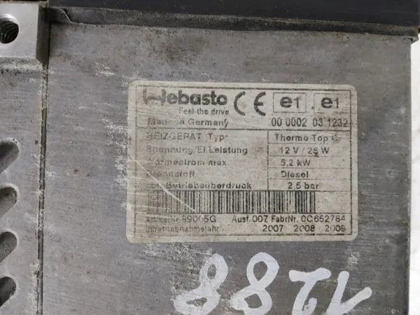 Webasto pysäköintilämmitin Nissan OEM 000002031232 image 5