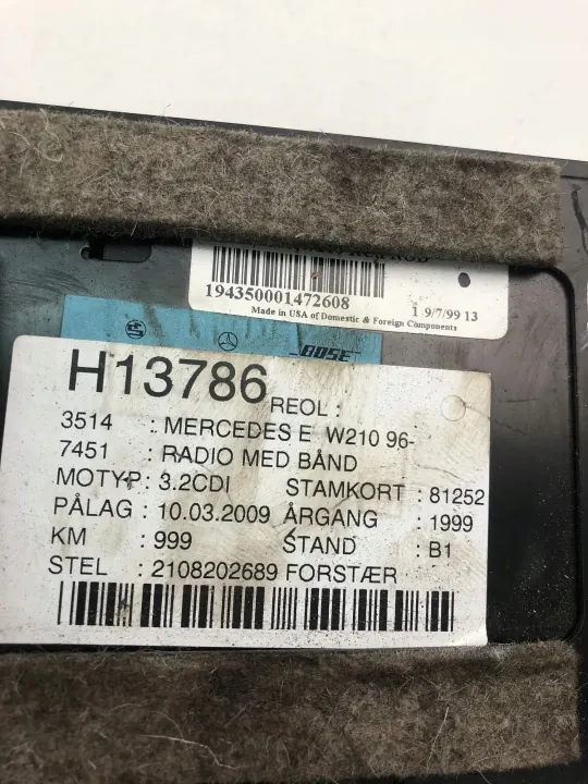 Mercedes-Benz OE Förstärkare OEM 2108202689 för E 210 W210 image 4
