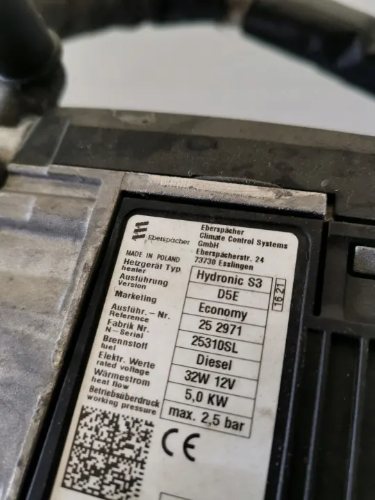 Webasto Hydronic S3 5kW OEM GJHGJYTGDFYY Gebruikt image 3