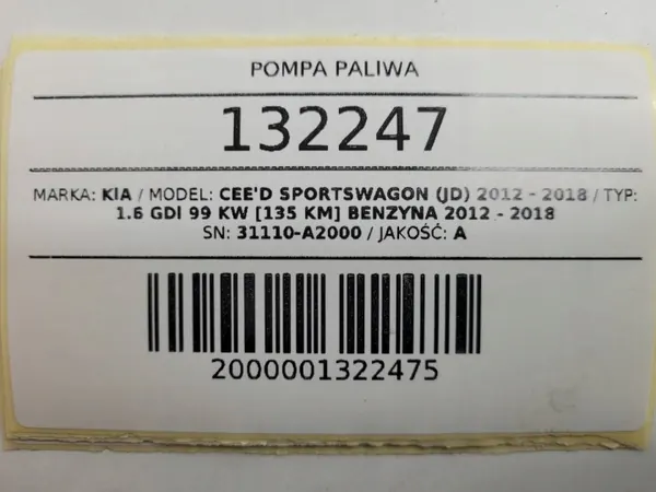Bränslepumpsflytare OEM 31110-A2000 Kia Ceed image 9