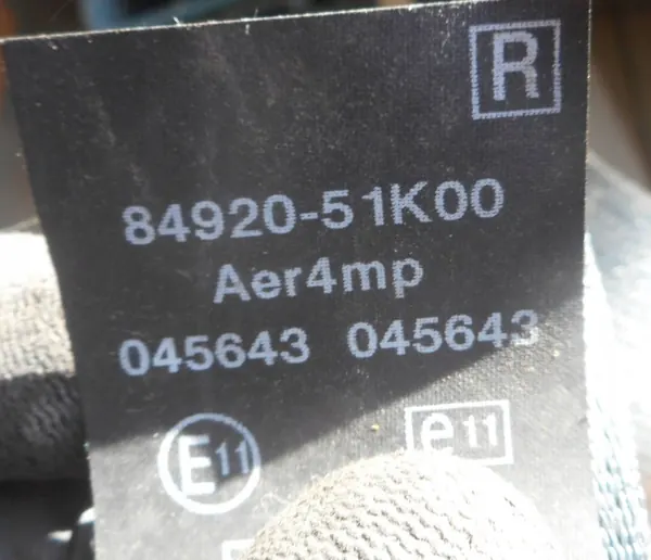 Opel Agila B 07- Höger Fram Säkerthetsbälte OEM 8492051K00 image 3
