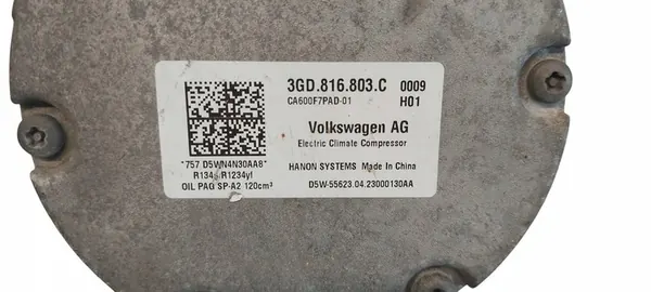 ILMASTOINTIKOMPRESSORI VOLKSWAGEN GOLF VIII 1.4 TSI E-HYBRID 3GD816803C image 5