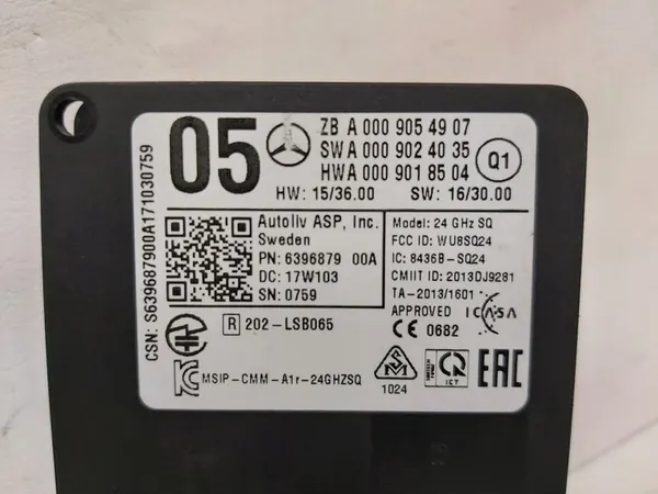 Sensor radar Mercedes A0009054907 image 2