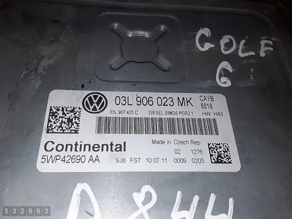 2011 VW Golf VI ECU 1.6 Diesel 03L906023MK image 5