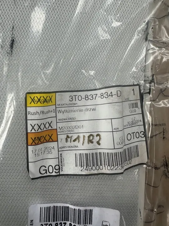 Isolation de porte OEM 3T0837834D - État utilisé image 3