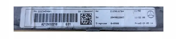 Écran de navigation Mercedes W212 OEM A2129002216 image 3
