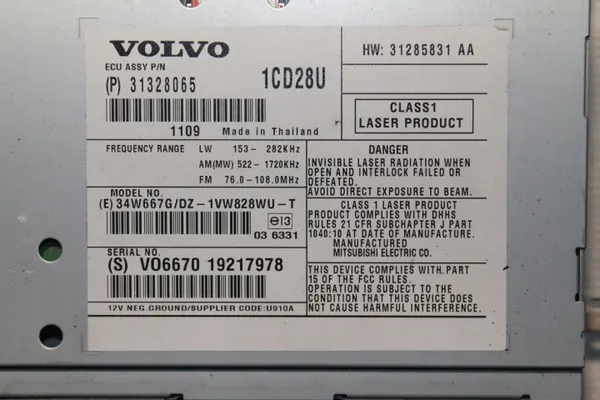 Changer CD Volvo OEM 31285831 31328065 pour XC90 I 2012 image 3