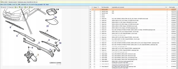 Saab 9-3 Ver2 2006 Scheibenwischermotor image 5