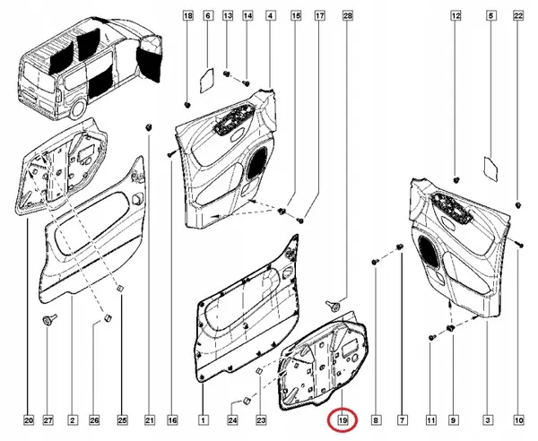 OEM 828645087R Espuma Aislante Puertas Lado Derecho image 4