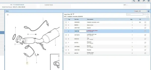 Sensor Lambda Volvo S80 II image 5