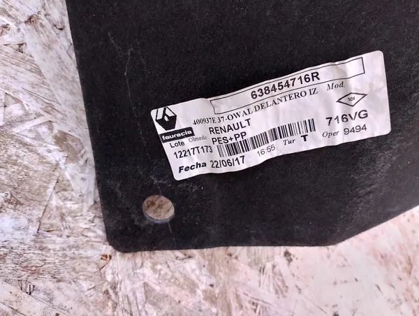 RENAULT MEGANE IV Front Left Wheel Arch OEM 638454716R image 3