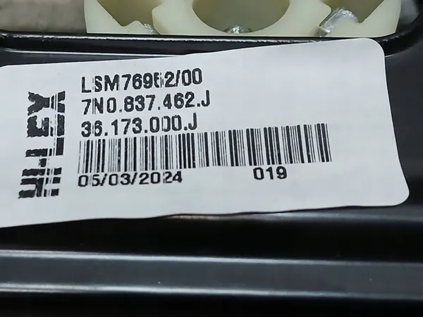 Elevador de Vidro Volkswagen OE 7N0837462J image 3