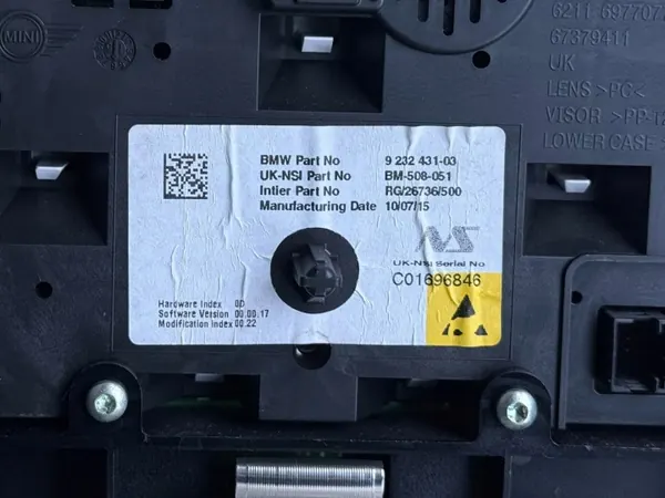 OEM 3457567 9232431 Radio CD Nav + Tacho Mini Cooper image 10